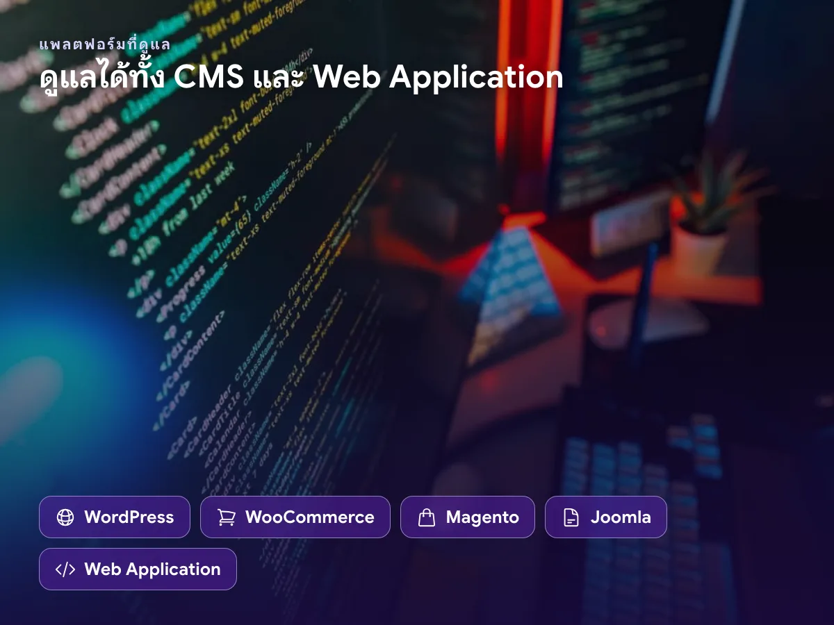 Managed Web Services ดูแล WordPress, WooCommerce, Magento, Joomla และ Web Application