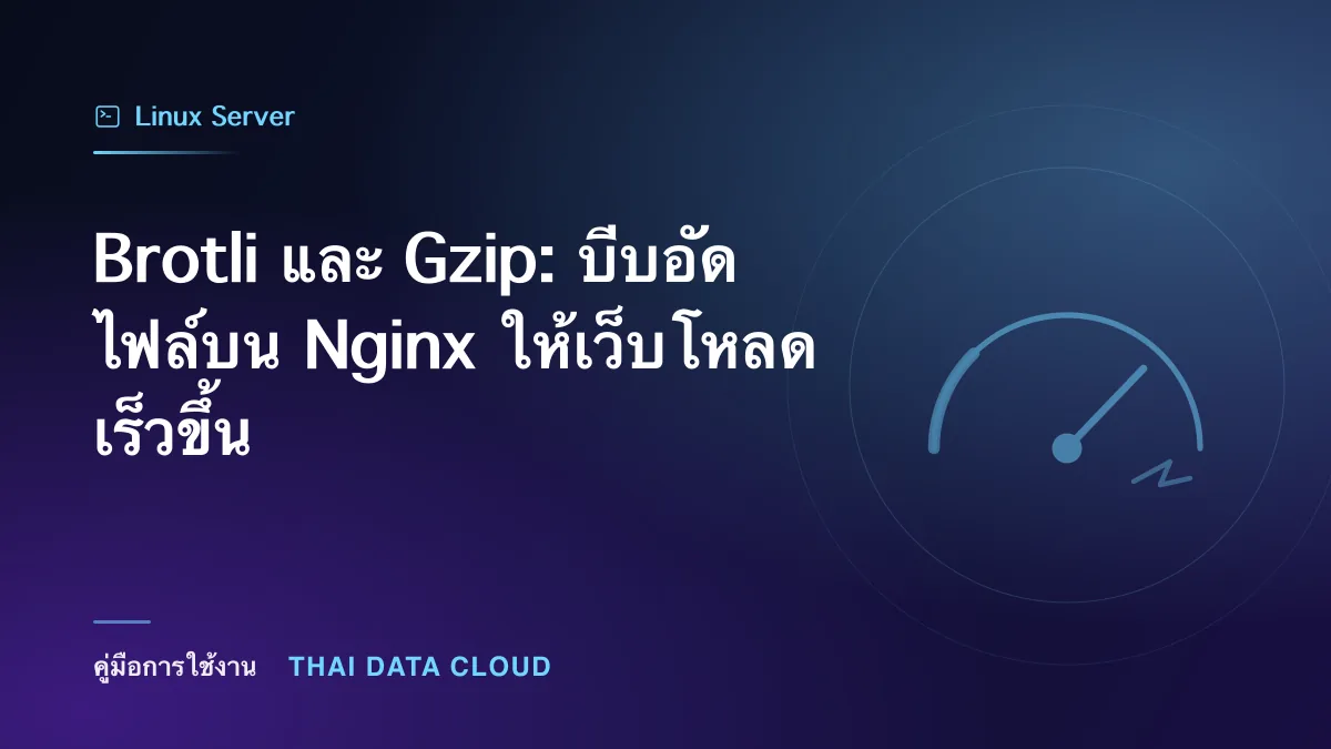 Brotli และ Gzip: บีบอัดไฟล์บน Nginx ให้เว็บโหลดเร็วขึ้น