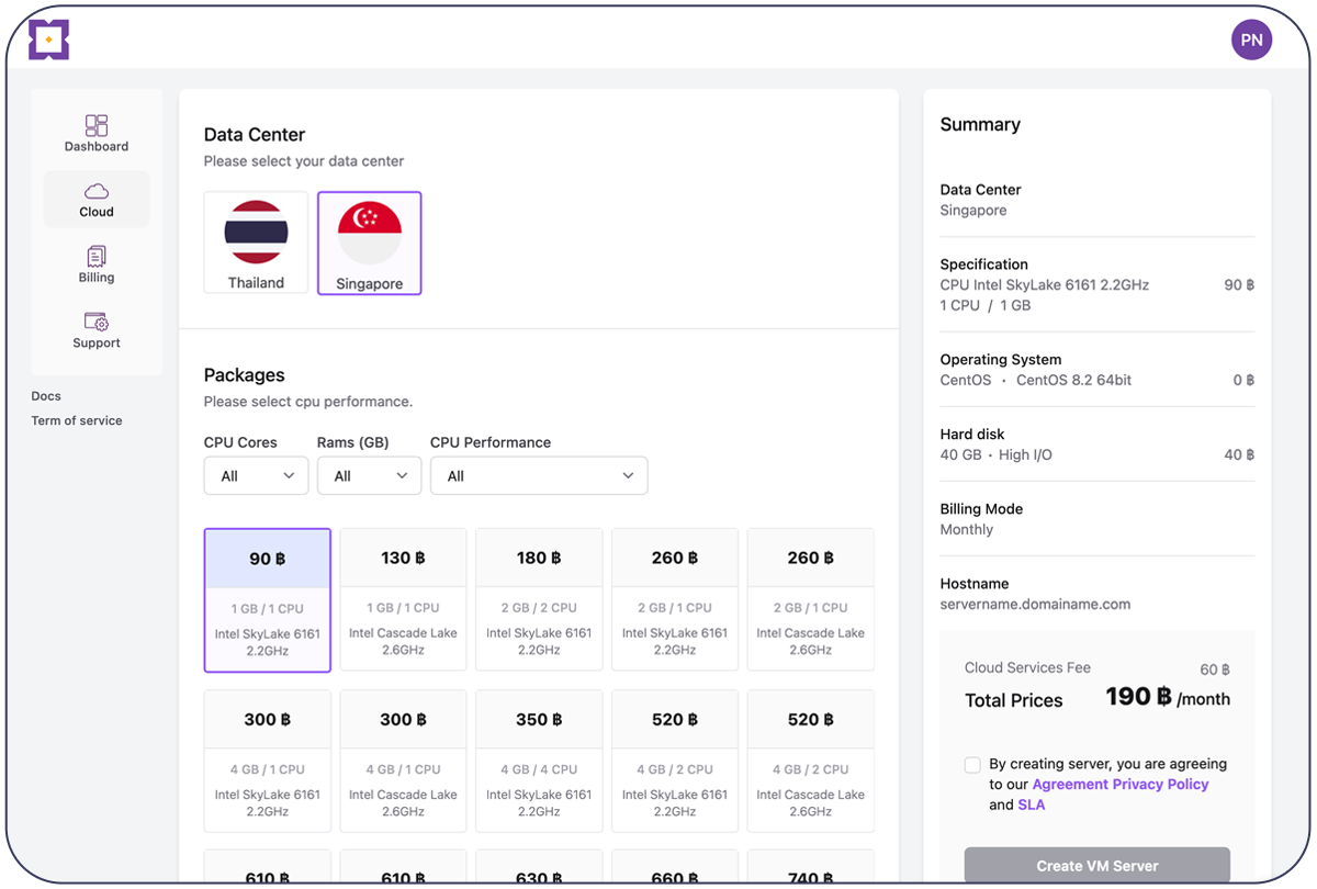 Create Cloud Server