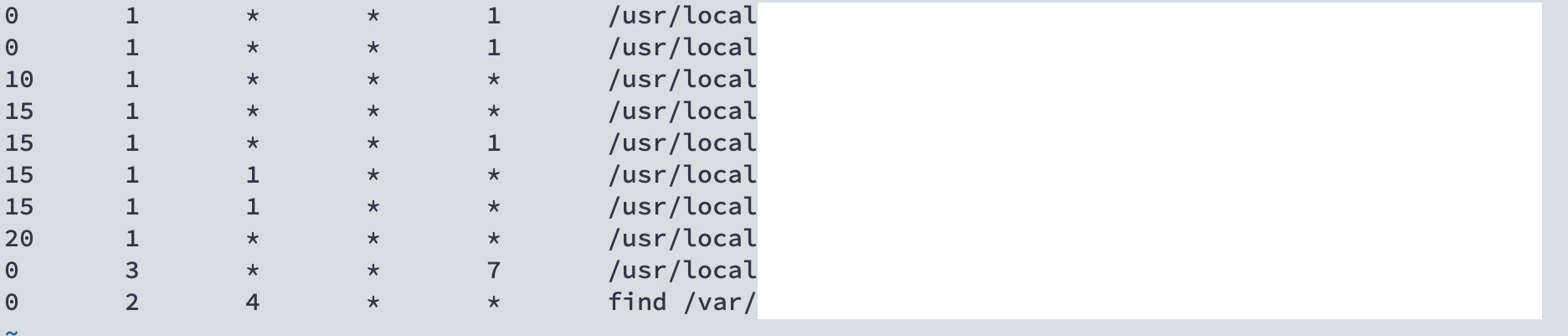 crontab