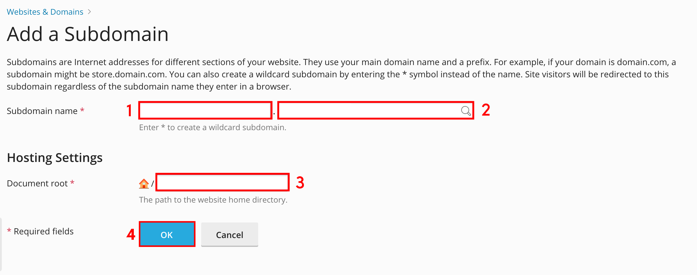 Sub domain